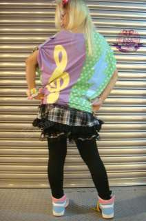 Hyper Punk Lolita Thigh hi Corset Bow Legging Neon Pink  
