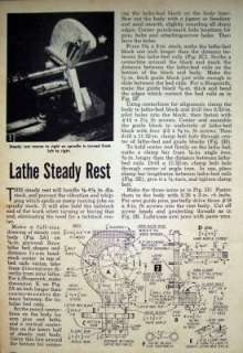 How to Build LATHE STEADY REST 1960 DIY Article/Plan Atlas South Bend 