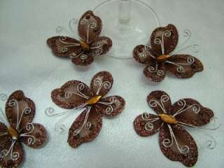 New 36 Wedding Table Decorations Brown Butterflies 2  