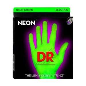  DR Strings NEON HiDef Green SuperStrings Light Top Heavy 