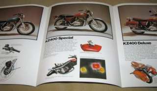 1975 KAWASAKI KZ400 Motorcycle Brochure   Street Bikes  