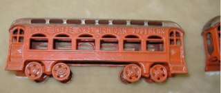 KENTON Antique Cast Iron Railroad Cars (2)   Lake Shore & Michigan 