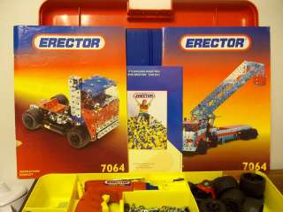   erector set Hard Case, Lots of Parts, Power Tools, Wheels, Motor