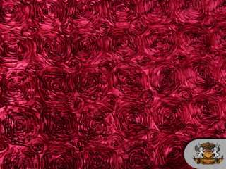 Rosette Satin RED Fabric / 56 wide Sold By the Yard  