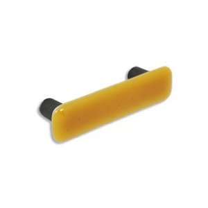  #335 CKP Brand Medium Amber Art Glass Pull With Oil Rubbed 
