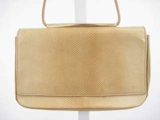 GUCCI Gold Leather Evening Baguette Handbag  