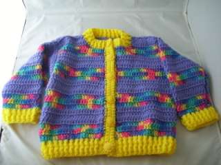 Little Girls Handmade Crocheted Sweater Winter Hat CUTE  