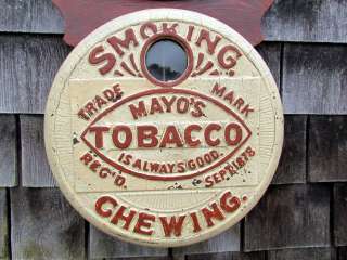 Antique Mayos Tobacco Advertising Wall Clock by Baird  
