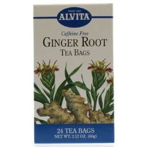 Alvita Teas   Ginger Root Tea 24 Tea Bags  Grocery 