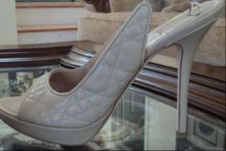 Christian Dior Cannage Peep Toe Slingback Shoes(39 1/2)  