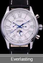 ORKINA MEN AUTOMATIC MECHANICAL WATCH LEATHER DATE DAY  