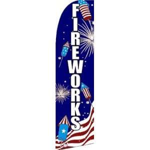  FIREWORKS Swooper Feather Flag 