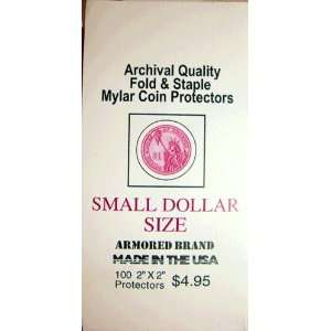  Armored Brand USA 2x2 Small Dollar Size Coin Protectors 