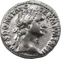 Domitian Denarius Minerva Authentic Ancient Roman Coin  