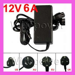 12V 6A 72W Power Supply AC to DC Adapter for 3528 5050 LED Strip light 