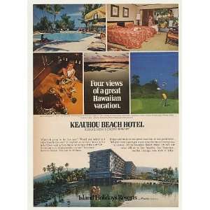  1971 Keauhou Beach Hotel Luxury Resort Hawaii Print Ad 