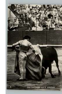 BARCELONA SPAIN Bullfighting Scene Old RPPC  