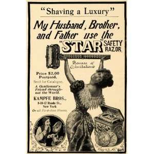   Ad Kampfe Bros. Star Safety Razor For Men Shaving   Original Print Ad