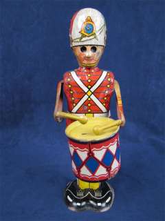 Vintage Marx Tin Windup Drummer Soldier Tin Litho  