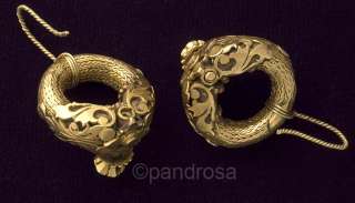Beautiful solid 22Kt gold Earrings South India  