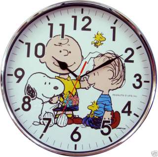 New PEANUTS SNOOPY & Charlie Wall Clock Timepiece  