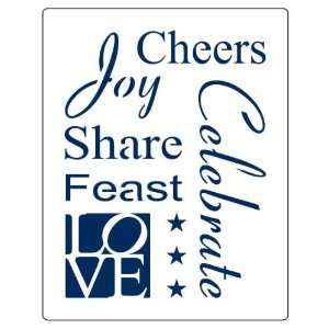  Time to Celebrate Joy, Love, Cheers Stencil