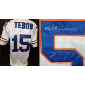  Tim Tebow Autographed Florida Gators Authentic White Jersey 