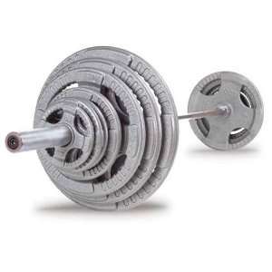  Body Solid 300 lb Cast Iron Grip Olympic Set With Chrome 