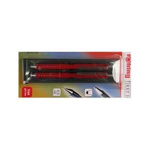  Rotring Tikky II Red Ballpoint Pen and 0.5 MM Mechanical 