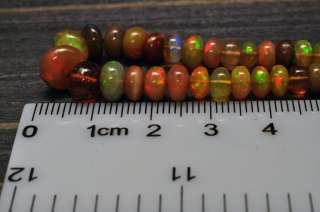 45 ct Natural Strand Ethiopian Welo Opal Rondelle Polish Beads 14 3 