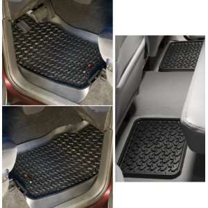  Rugged Ridge 82987.41 Black Front and Rear Floor Liner Kit 