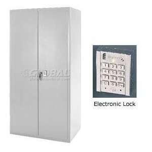  Electronic Locking Storage Cabinet 36x24x84 White 