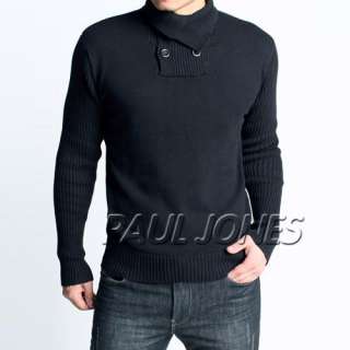  New Mens Stylish Fashion Slim Fit Basic Knit sweater XS S M L  