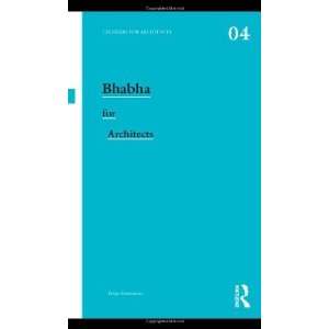  Bhabha for Architects (Thinkers for Architects) [Paperback 