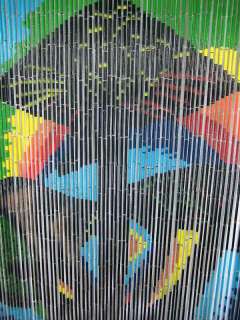 Tie Dye Mushroom 90 Strand Bamboo Beaded Curtain  