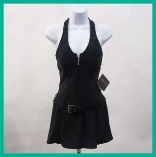 Shape Fx Swim Womens/Plus Black Swimdress Bathing Suit rtl $74 Nwt 