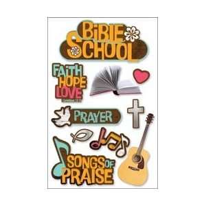   House 3 D Sticker Bible School; 3 Items/Order Arts, Crafts & Sewing