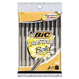  Bic 10 Count Black Cristal Bold Pens Sold in packs of 12 