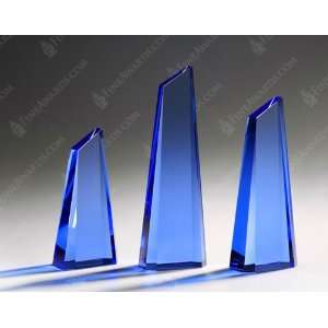 Blue Crystal Polygon Obelisk Award