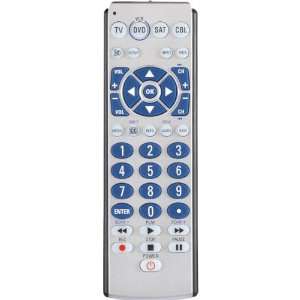  NEW 4 Device Big Button Universal Remote (Home Audio Video 