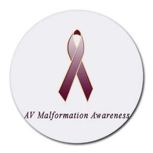  AV Malformation Awareness Ribbon Round Mouse Pad Office 