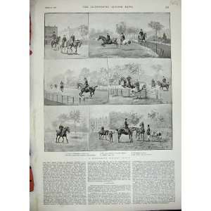   1889 Hyde Park London Steeplechase Horses Sport Boys