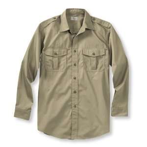  L.L.Bean Poplin Field Shirt Long Sleeve Mens Sports 