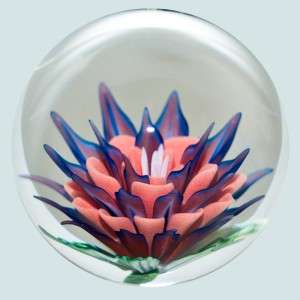 Glass Marble ~ John Kobuki ~ Multi Petal Flower  