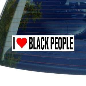  I Love Heart BLACK PEOPLE   Window Bumper Sticker 