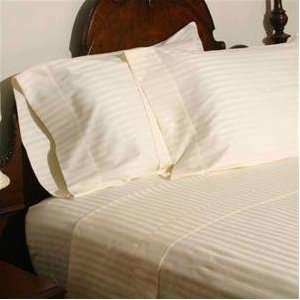  600TC 2 pairs (4pc) Stripes Ivory King Pillowcases 100% 