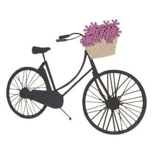  Bike With Basket of Flowers Laser Die Cut Sports 