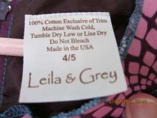 Girls Boutique Lined Smock Dress Leila & Grey Sz 4 $84  