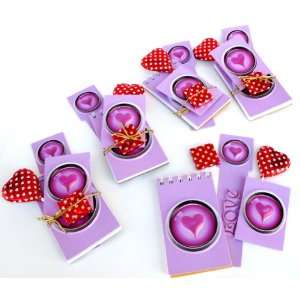 Gold Tied Gift Sets of Love Heart Raised Image 3 D Bookmarks 