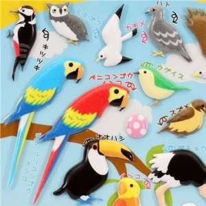  kawaii sponge sticker birds Japan cute Toys & Games